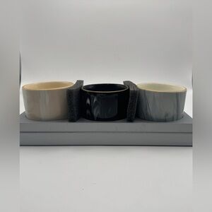 NEW - ULTA Beauty Set of Three Candles in Marble Holders - GLOW, SPICE, GLAM